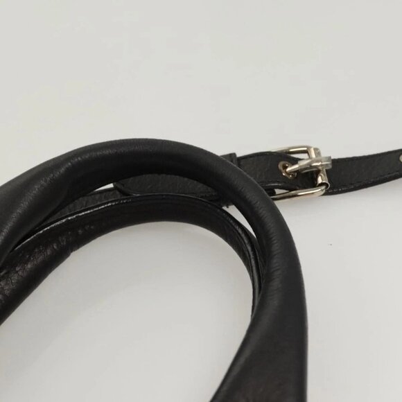 CELINE Hand Bag Leather 2way Black Silver Auth - Picture 10 of 16